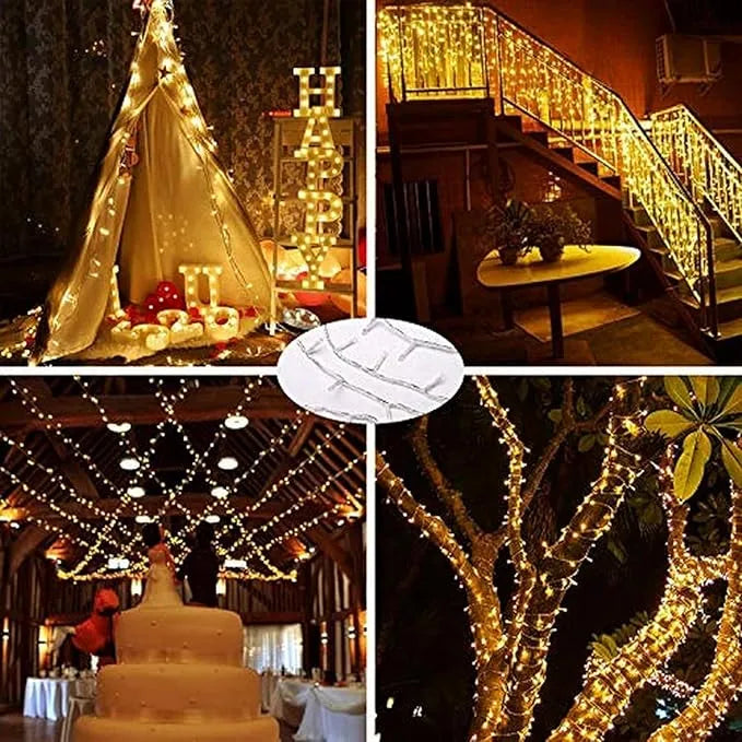 String Lights Mains Powered, 120 LED 12M/39Ft Fairy Lights Waterproof,with 8 Modes Remote Control Fairy Lights Indoor/Outdoor for Garden, Gazebo, Party, Wedding